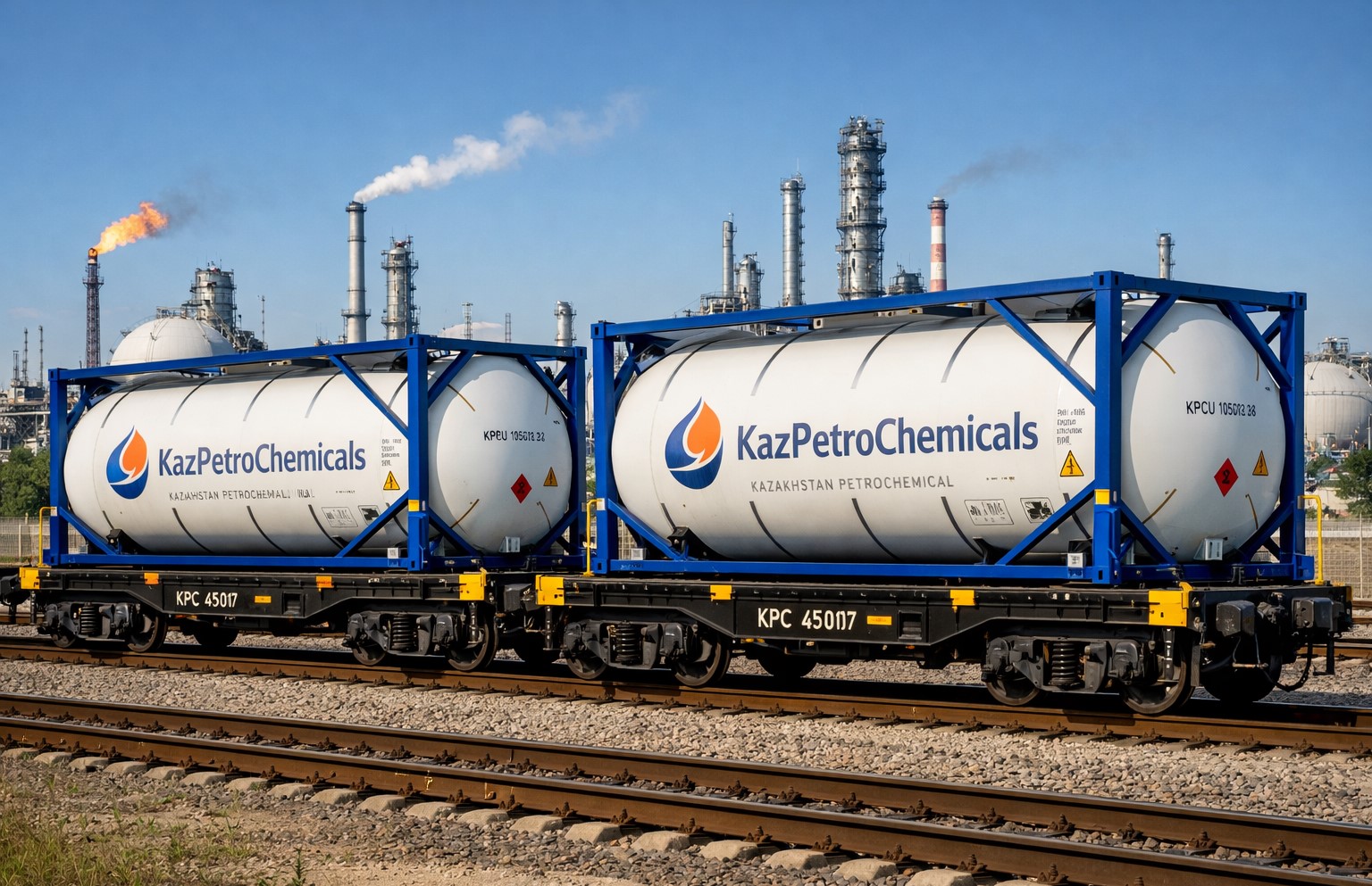 ISO Container on Flatcar